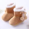 On Anti Skid Bottom Baby Girls Boys Plush Fur Winter Warm Boots Newborn Toddler Flat Snow Boots
