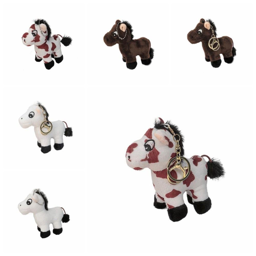 Hanging Decoration Plush Horse Keychain Stuffed Animal Little Horse Keychain Bag Pendant