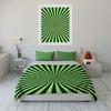 Green radial burst pattern. Bedding sets Duvet cover sets Duvet covers Pillowcases(1* Duvet Cover 2* Pillowcases without duvet insert)