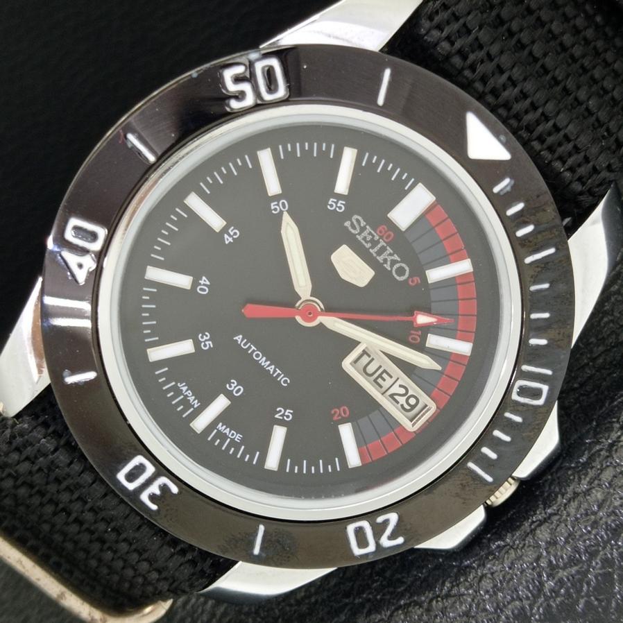 JAPAN SEIKO 5 MENS AUTOMATIC 6309A ВОССТАНОВЛЕННЫЕ ЧАСЫ С ЧЕРНЫМ ЦИФЕРБЛАТОМ a426510-2