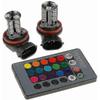 Комплект из 2 RGB ламп противотуманного света H8/h11, многоцветные RGB светодиодные противотуманные фары, лампы для вождения, пульт дистанционного управления, лампа-замена H8/h11