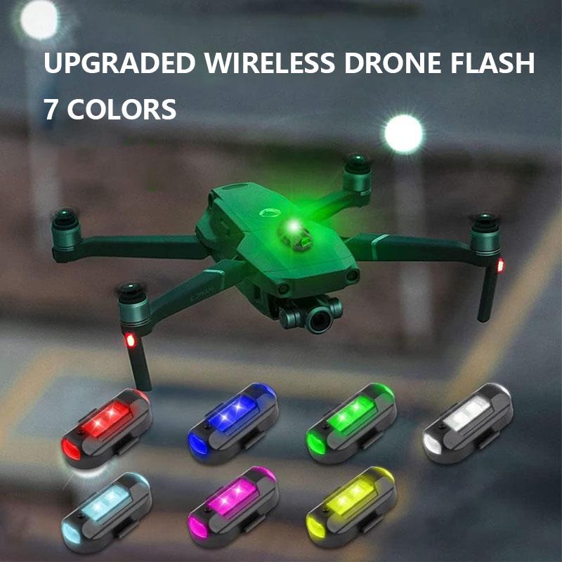 Drone Strobe Light 7 Color Motorcycle Taillights USB LED Anti-Collision Bike Aircraft Night Flying Flashing Warning Signal Light