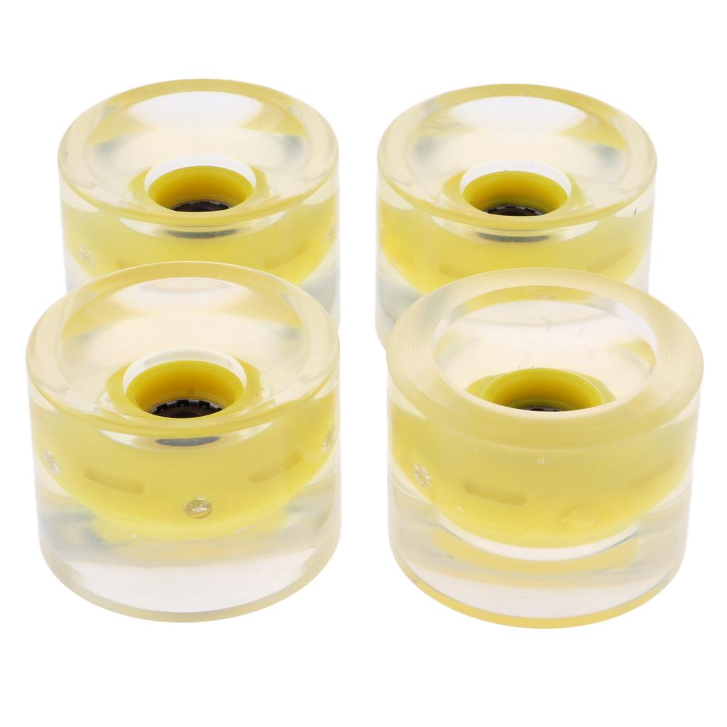 Longboard Wheel Replacement PU Light Up Cruiser Wheels 70mm Big Size for Downhill Mountain Riding and Street Sliding