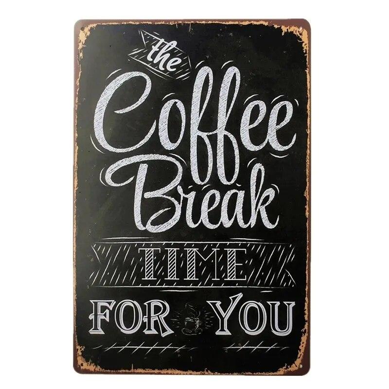 Vintage Metal Tin Signs Wall Decor Plaque Retro CafeArt Posters Kitchen Bar Pub Club Coffee Shop Plate Room Decoration