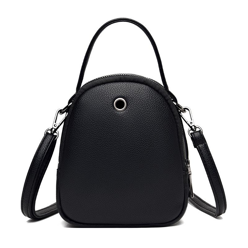 Emgrand Kangaroo Soft Leather Bag Women's 2025 New Middle-aged Shoulder Bag Letter Oblique Span Bag Casual Mom Handbag