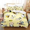 Snoopy Anime, Home Bedroom Comforte Nordic polyester material, suitable for children and adults, 3-piece set