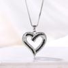 Sterling  Heart Pendant Necklace for Women Bridal Wedding Necklace Engagement Party Statement Jewelry Gifts