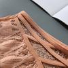 Plus Size Women's Back Hollow Lace Panties Sexy Breathable Briefs Shaped Like Peacock Feather Underwear