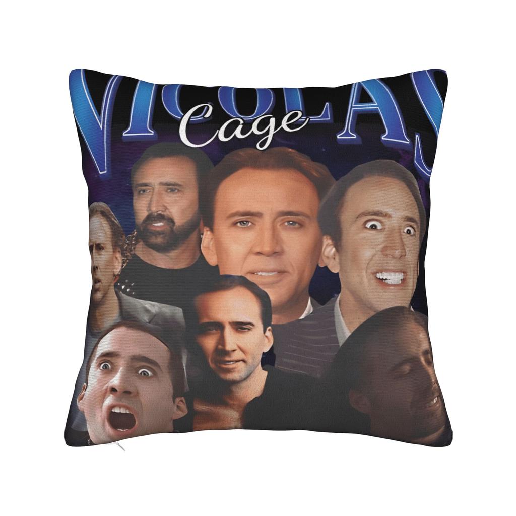 Pillow Case Funny N-Nicolas C-Cage Banana Soft  Pillow Cover For Living Room Chair Cute Funny Pillowcases