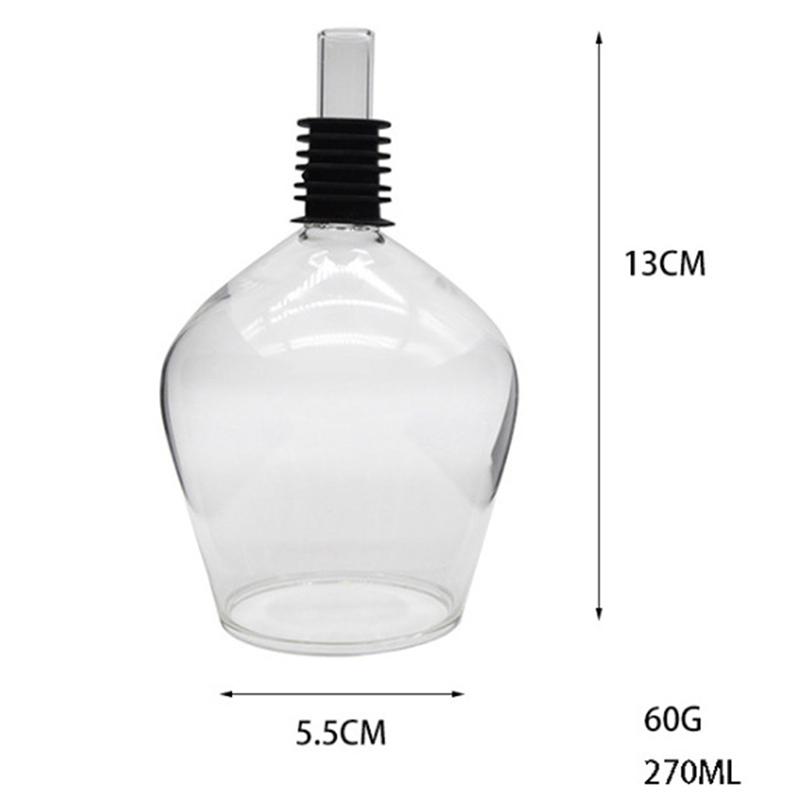 Креативная стеклянная чашка для красного вина и шампанского с силиконовым уплотнением, стеклянная чашка для напитка 270 мл