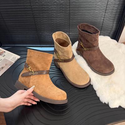 Иностранный стиль супер огонь пустошь ветер ботинки Мартин женские осень 2025 новая мода универсальные ретро не устают ноги короткие ботинки