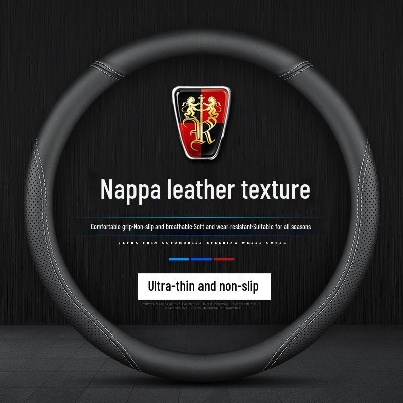 Genuine Leather Steering Wheel Cover for Roewe i5, RX5 MAX, i6, Ei5, RX3, iMAX8, 550, 360, 350