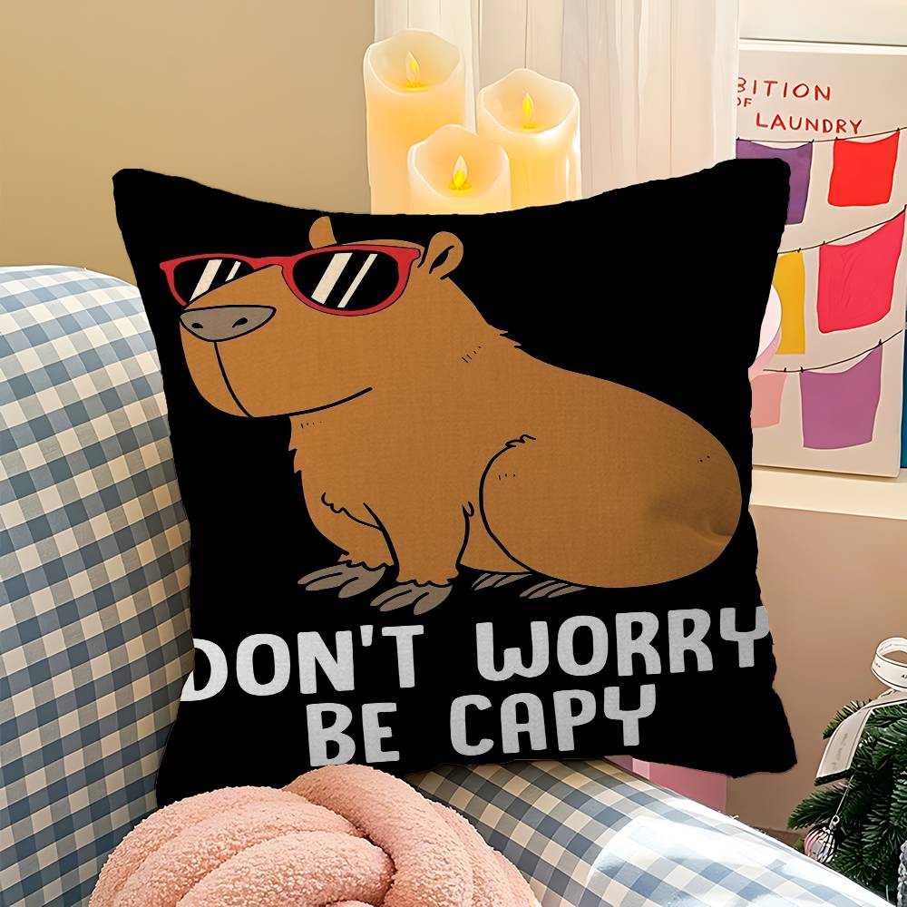 Capybara Animals Pillow Cover For Bedroom Room And Living Room Sofa Decorative Cushion Cover