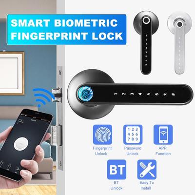 Новый умный электронный дверной замок с отпечатком пальца, Bluetooth, пароль, ручка, разблокировка через приложение, бесключевой доступ, поддержка iOS/Android