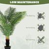 150cm Artificial Areca Palm Tree with 12 PE Leaves, Decorative Artificial Plant with Plastic Pot and Flocked Soil, Fake Plant for Home Office Decor