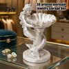 Unique Birthday Gifts for Her Mermaid Jewelry Storage Box, Decorative Seashell Trinket Tray, 3D Printing Practical Sculpture Pearlescent White