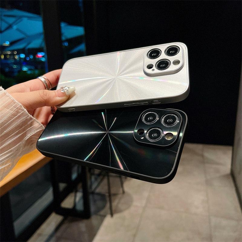 Роскошный блестящий чехол с принтом компакт-дисков Aurora для iPhone 15 Pro Max 14 13 12 Pro 11, защитный чехол от падения