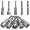Bestgle Hexagonal Shaft Socket Bit 65mm Socket Adapter Set of 10 Manual and Electric Type Socket Wrench Drive Size Impact Driver Socket Hexagonal