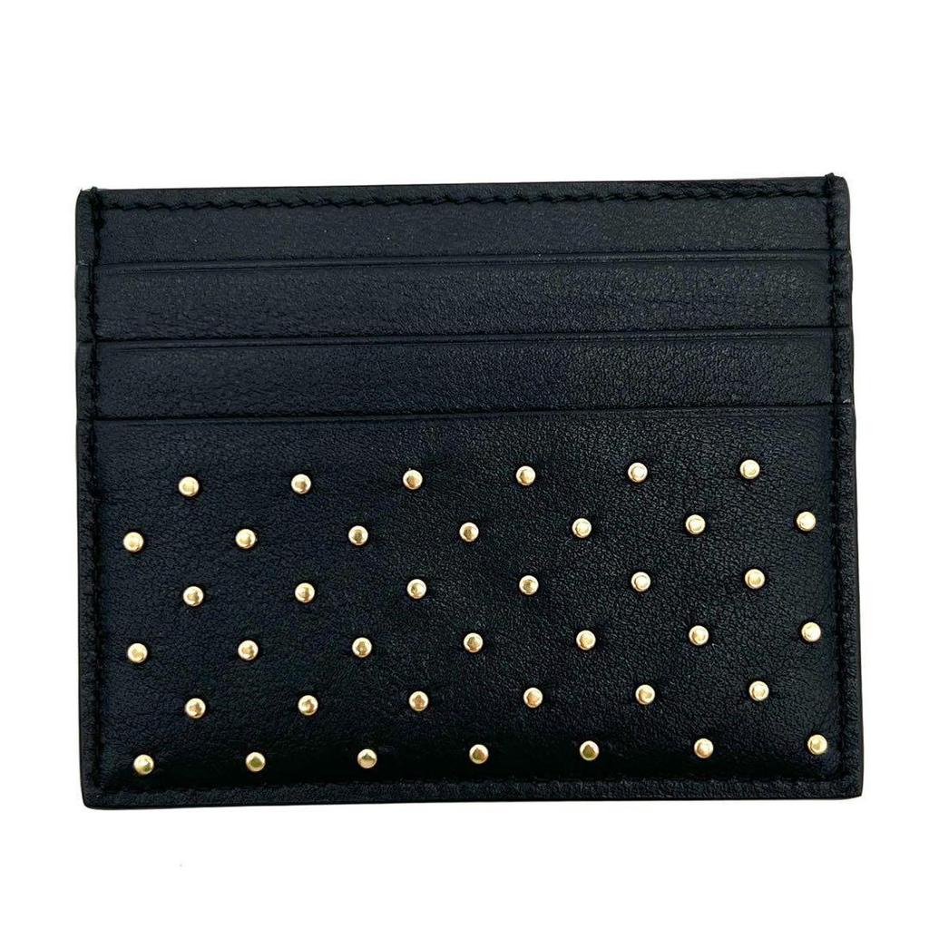 Used PRADA Prada Card Case Soft Grained 1MC025 Studded Leather