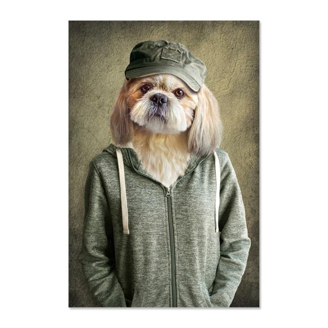 Человеческое тело, голова животного, абстрактная настенная художественная печать, Жираф, медведь, лев, холст, картина, скандинавский плакат, декор, фотографии для гостиной, без рамки