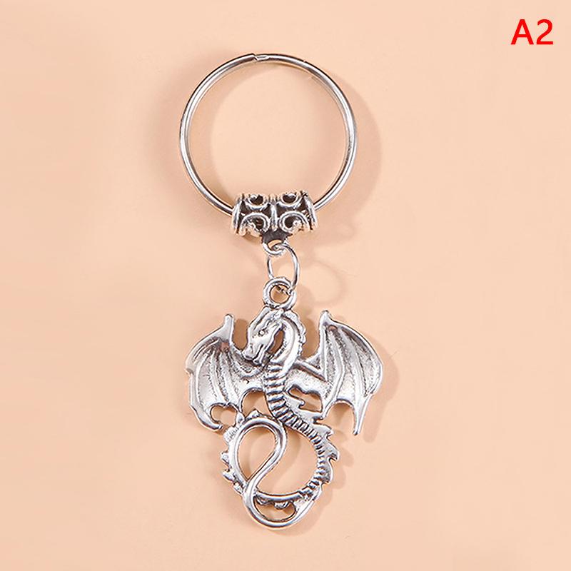 Брелок из сплава, винтажные подвески с драконом, брелок для ключей, ретро ювелирная сумка, подвески