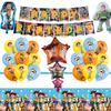 Toy Story Birthday Decorations, Toy Story Tablecloth, Aluminum Balloons, Birthday Decorations, Balloon Set, Happy Birthday Garland, Happy Birthday