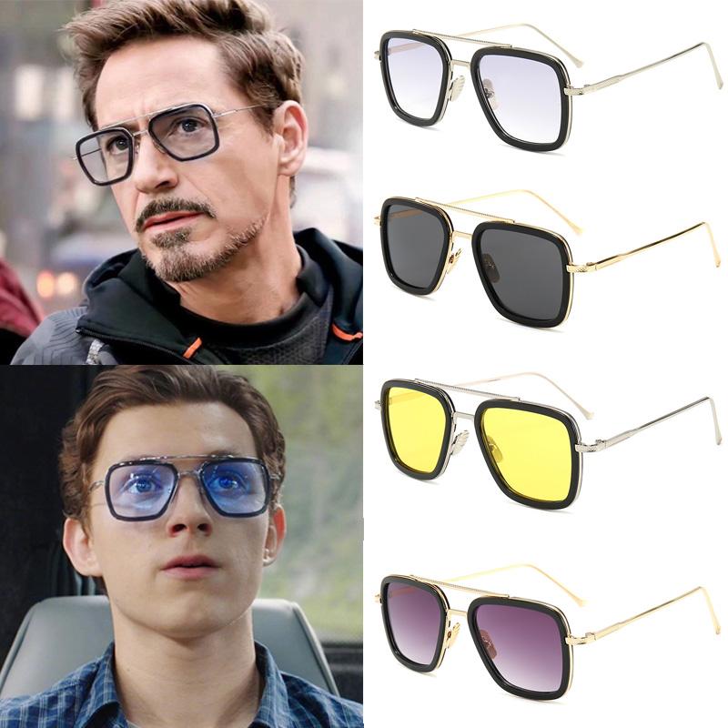 Солнцезащитные очки Железный человек Тони Старк Lentes Солнцезащитные очки Ретро солнцезащитные очки Мужские солнцезащитные очки Брендовые дизайнерские солнцезащитные очки