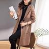 New Hooded Jacket Cardigan Mid-length Autumn and Winter Women's Sweater Loose Knitted Top