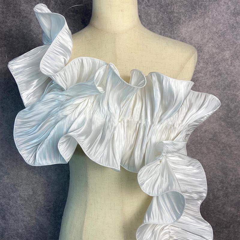 1 ярд оборка плиссированная кружевная отделка украшение платья ткань аппликация отделка швейная ткань DIY одежда рукоделие аксессуары