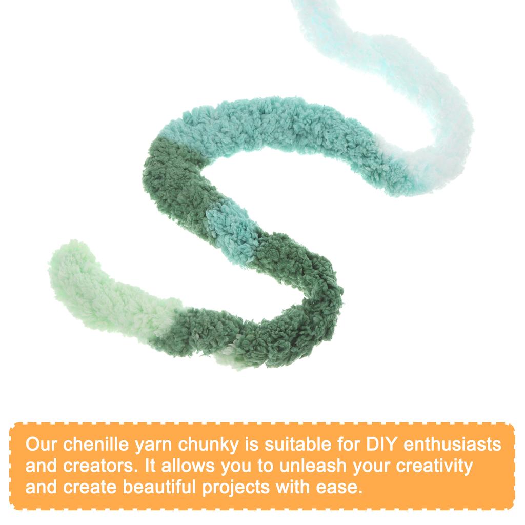 Объемная пряжа Полиэстеровая пряжа для пледа Ручная вязка Сделай сам Толстая шенилловая пряжа для вязания крючком Пледов Сумок Шапок 27м х 2см Смешанный цвет