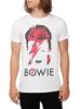 Мужская хлопковая футболка David Bowie Aladdin Sane с молнией на лице