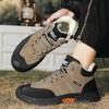Новые модные мужские зимние плюшевые ботинки из искусственной кожи, зимние ботинки с подкладкой, утолщенные, водонепроницаемые, повседневные мужские кроссовки для походов на открытом воздухе