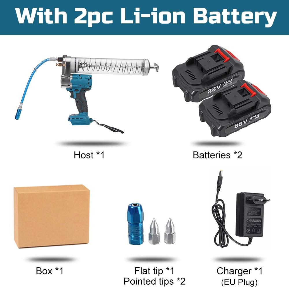 600CC 12000PSI Электрический смазочный пистолет Перезаряжаемый экскаватор высокого давления Автомобильная смазка Механическая смазка для зубчатых передач