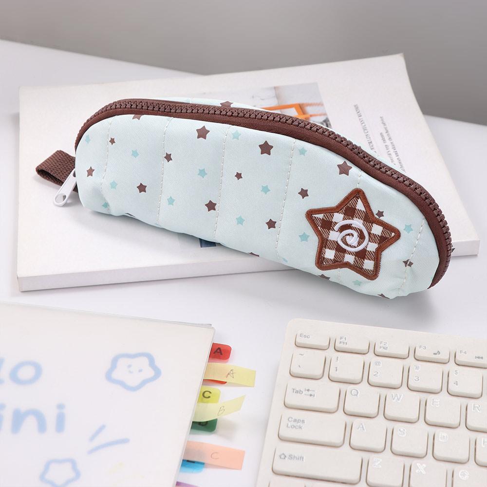 Kawaii Star Pencil Pouch Portable Pencil Stationery Organizer Cartoon Stationery Bag Travel Use