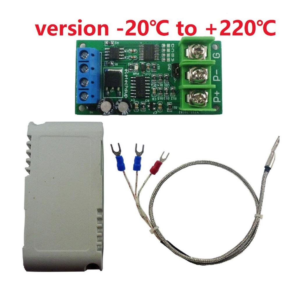 Датчик температуры PT100 Преобразователь RTD Постоянный ток 12 В RS485 Modbus Rtu Модуль датчика -20-220℃/-20-400℃ 8-25 В с корпусом
