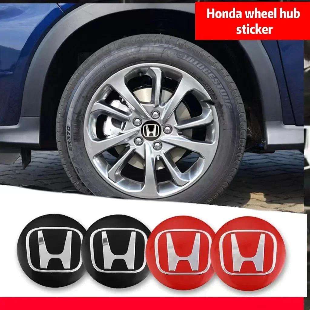 For Honda AccoCar Styling Wheel Center Stickers Auto Hub Cap Emblem Badge  For Honda Civic Fit Jazz Accord Pilot CRV Odyssey Passport City Shu