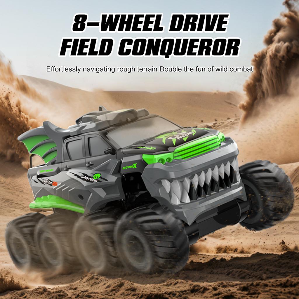 Remote Control Car, 2.4G 8WD Amphibious Waterproof Off Road Vehicle for Kids, 360 Degrees Rotating Pool Lake Outdoor