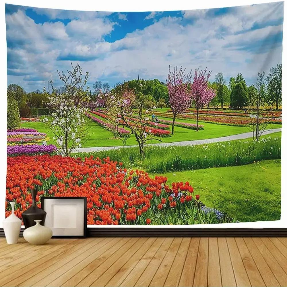 Romantic Spring Garden Tapestry Office Living Room Decoration Home Wall Tapestry