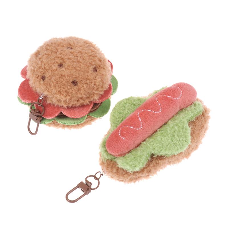Кавайный плюшевый брелок в виде симуляции еды, креативный брелок в виде сэндвича, гамбургера, торта, подвеска для сумки, аксессуары для ключей, подарки для пары