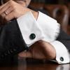 1/2 pair Luxury Men's Round Square Cufflinks High-End Plated Cuff Links  Business Gift
