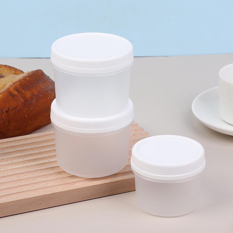 5 шт. многоразовые круглые пластиковые пищевые пустые банки с крышками герметичные свежие коробки портативные контейнеры для хранения мороженого йогурта морозильная камера