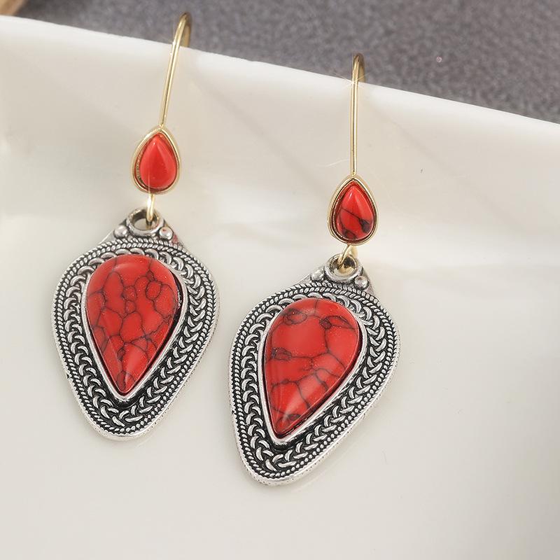 Earrings copper fashion sense zircon earrings