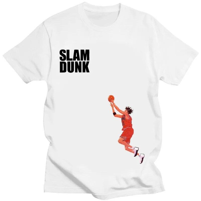 Футболка унисекс Y2k, футболка из чистого хлопка с короткими рукавами SLAMDUNK с буквенным принтом, дышащая, удобная и минималистичная