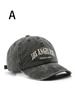 1pc Angeless unisex all season wearing pure cotton washed  fashionable baseball cap with lettering