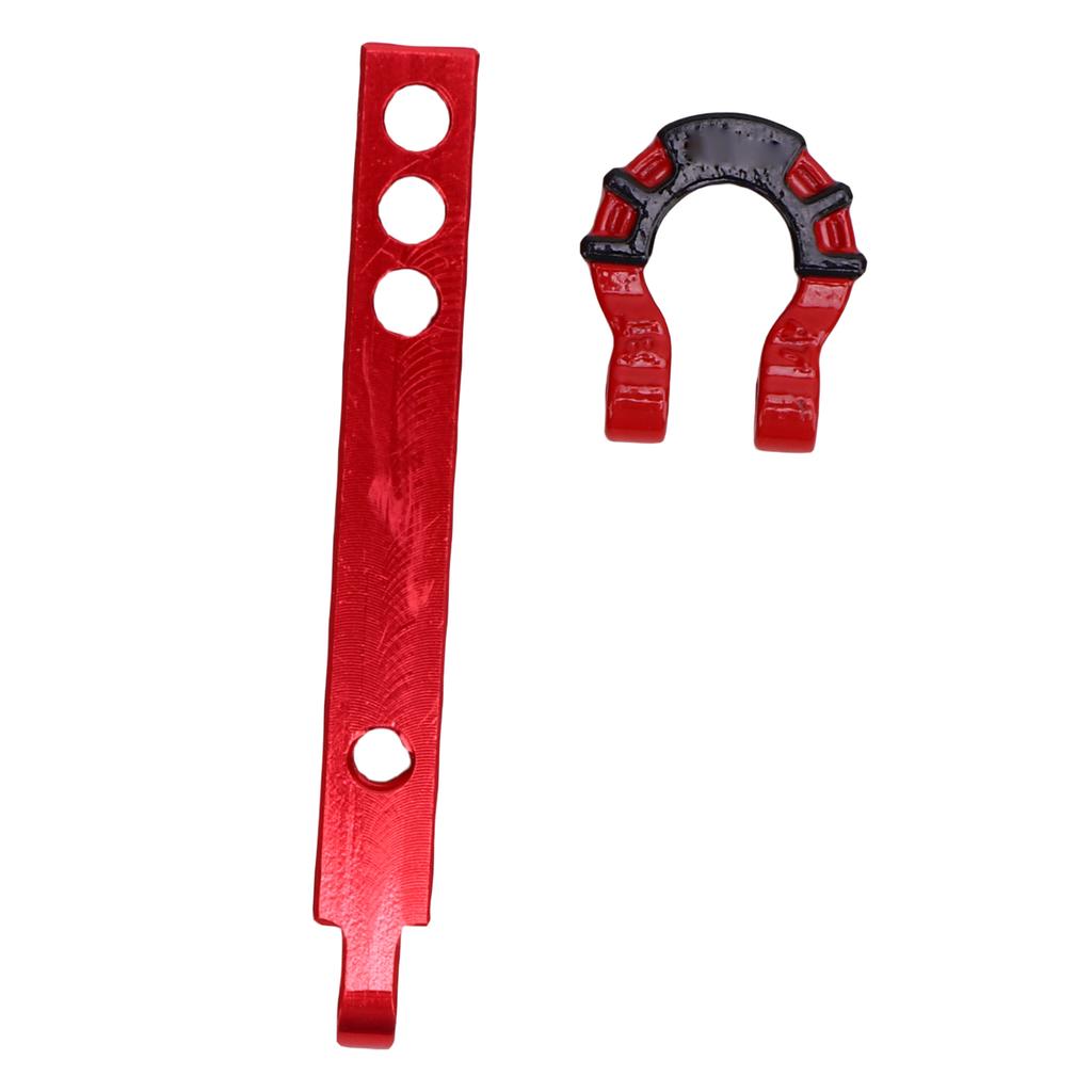 RC Trailer Hitch Tow Hook Alloy Metal RC Trailer Hitch Tow Hook Kit for 1 8 1 10 Scale Crawler Red Hook