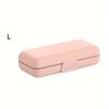 1pc Double Layer Japanese Style Portable Pill Box with Multi-grid and Double Seal - Convenient and Secure Medication Storage
