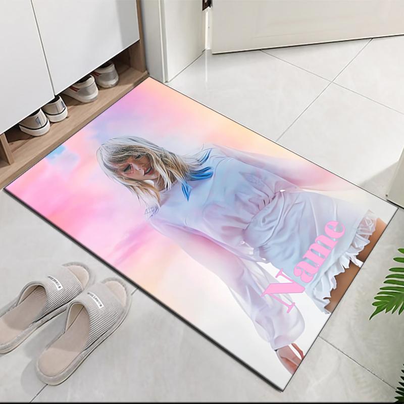 Custom Name Taylor Swift Printed Carpet, for Office Chair Living Room Bedroom Kitchen Room Decor Gifts.