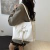 Stylish Black Pink Beige Khaki Large Capacity Chic Bow Tote Bag For Daily Use