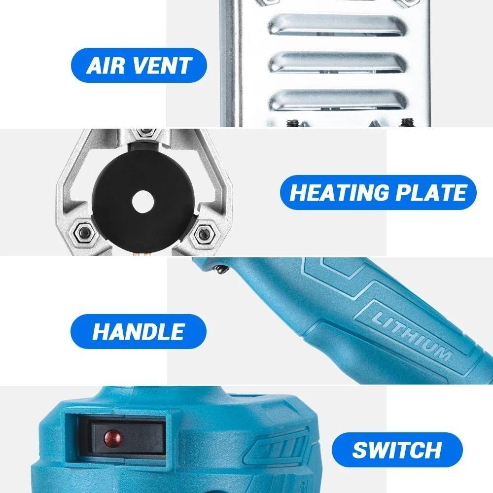 340° Cordless Hot Melt Machine 20/25/32mm Efficient Rechargeable PPR/PB/PE Pipe Welding Machine For Makita Battery