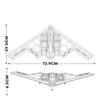 Военный Технический B2 Призрак Стелс Бомбардировщик Истребитель Строительные Блоки Мировая Война Вв2 Специальная Модель Ракеты Кирпичики Детские Игрушки Мальчики